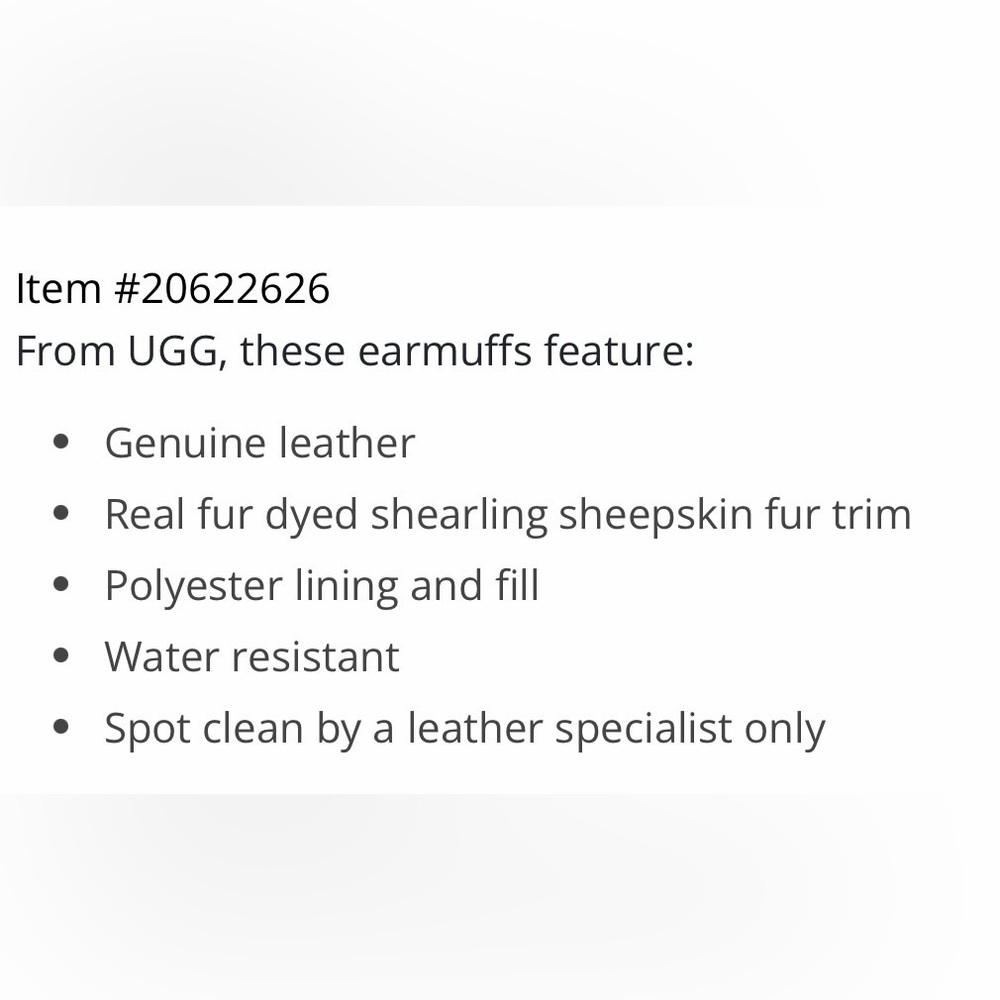 NWT UGG Shearling and Leather Monogram Suede Black Earmuffs - Picture 3 of 16